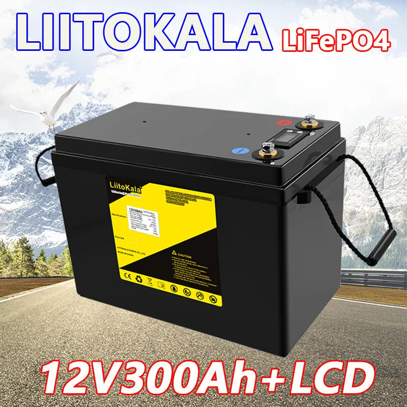 LiitoKala LiFePO4 Battery - 12V Lithium Battery 90Ah-300Ah For RV, Camper, Golf Cart, Off-Road & Off-Grid Power
