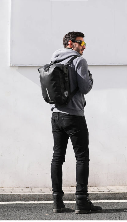 Rhinowalk 20L Bike Pannier Bag — Waterproof Rear Rack Bicycle Shoulder Backpack, Travel & Cycling Accessories