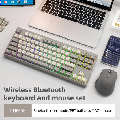 M87 Wireless 87-Key RGB Gaming Keyboard – Dual Mode Bluetooth with PBT Keycaps