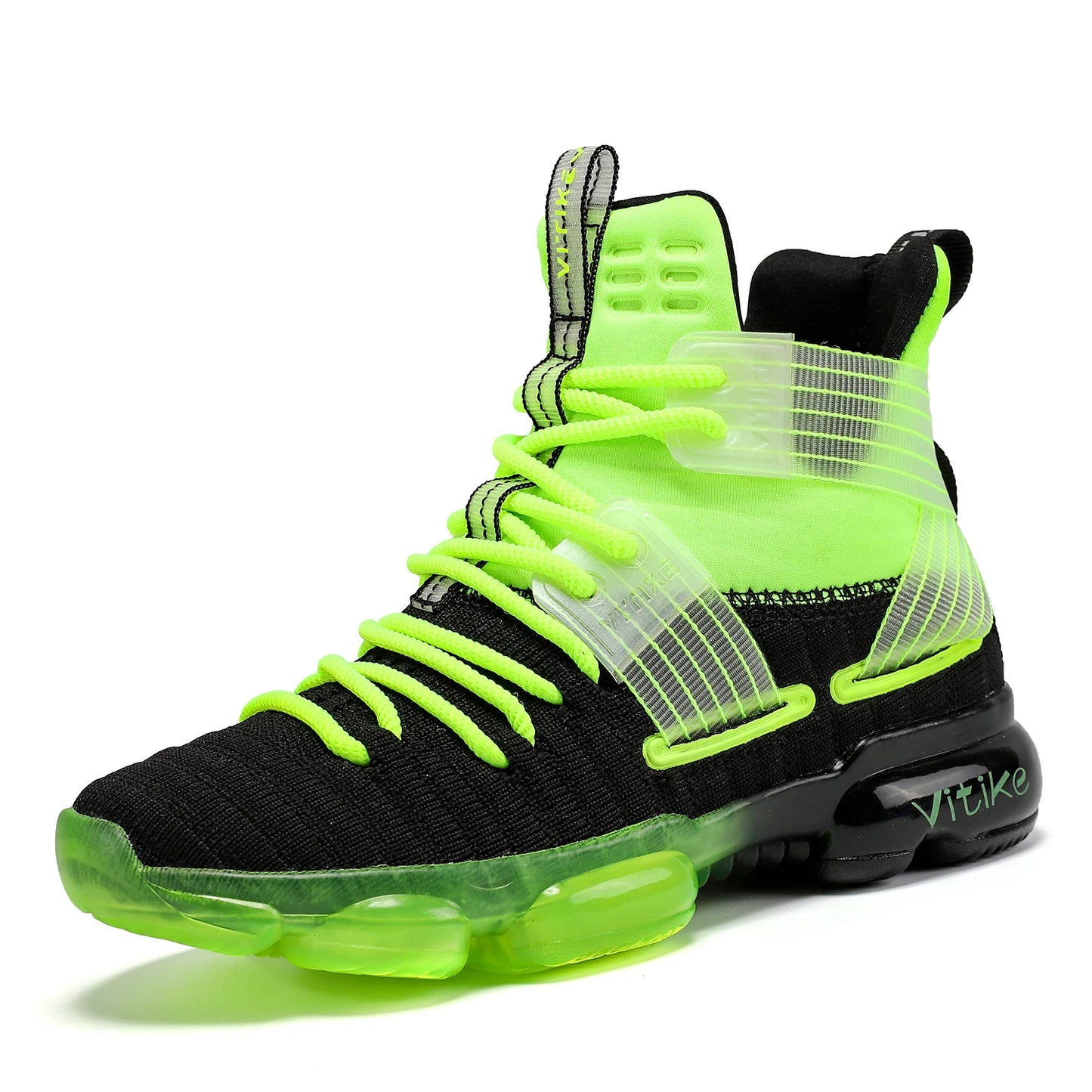 Kids High-Top Basketball Shoes - Durable Lace-Up Non-Slip Sports Sneakers for Running & Play