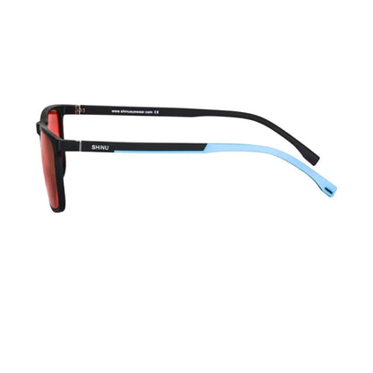 SHINU Blue Light Blocking Glasses – Red Lens Anti-Glare Eyewear for Men to Reduce Eye Strain