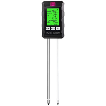 6 in 1 Soil Tester - pH, Temperature, Humidity, Sunlight, Air, Moisture & Nutrient Fertility Meter for Gardening