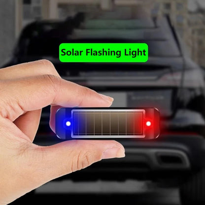 Mini LED Solar Car Warning Light - Wireless Flashing Security Dummy Alarm Lamp for Night Anti-Theft Protection