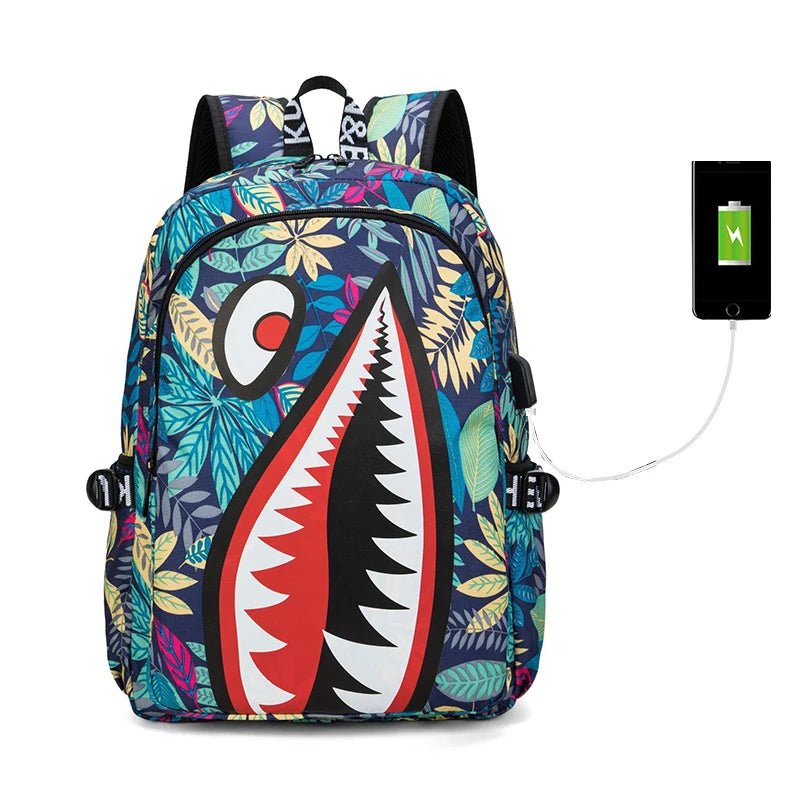 Anti-Theft Waterproof Backpack — Unisex Fabric Rucksack Travel Bag for School & Students
