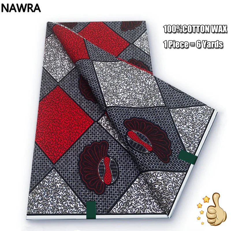 100% Cotton African Wax Print Fabric - High Quality Original Real Wax Ankara Batik Pagne Nigeria Style Sewing Fabric
