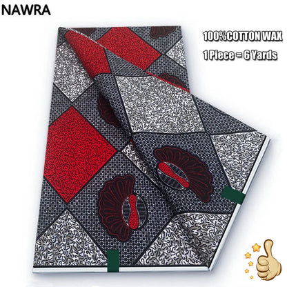 100% Cotton African Wax Print Fabric - High Quality Original Real Wax Ankara Batik Pagne Nigeria Style Sewing Fabric
