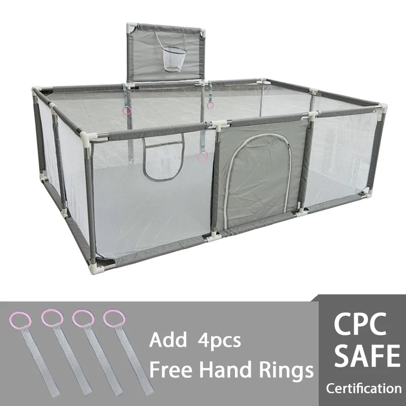 IMBABY Baby Playpen Safety Fence - Large Indoor Activity Gym Corral Play Area for Kids Toddlers