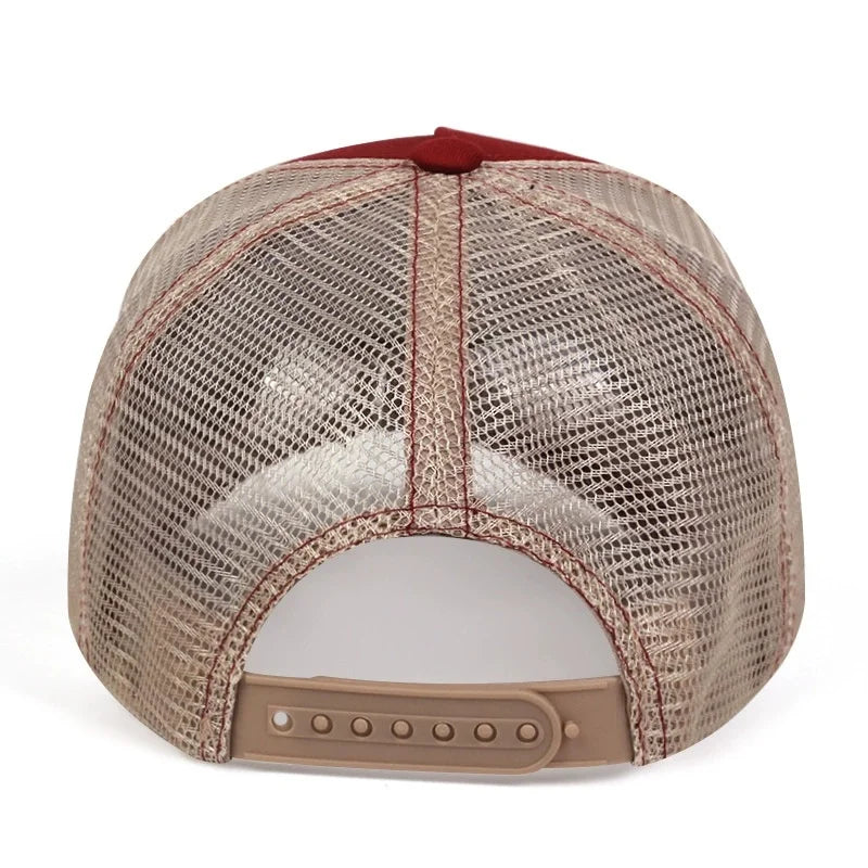 Lightweight Mesh Baseball Cap - Solid Color Breathable Summer Sun Hat for Men & Women