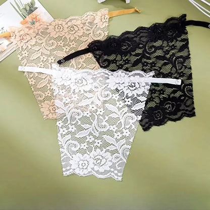 Lace Invisible Bra - Privacy Cleavage Cover Underwear, Anti-Peep Seamless Wrap, Strapless Lingerie Tube Tops