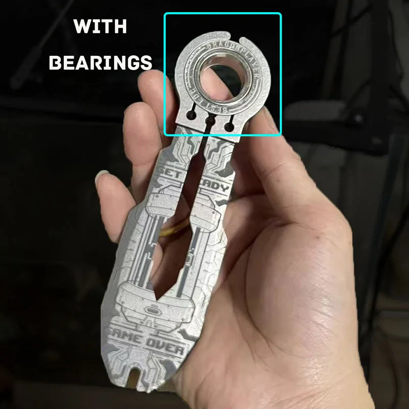 3-in-1 Titanium Alloy Tuning Fork - 143mm Multi-Function Crowbar, Bottle Opener & DIY Tool for Play and Collecting