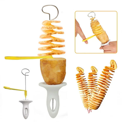 Whirlwind Potato Spiral Cutter – Creative Vegetable Slicer & Potato Tower Maker for Kitchen