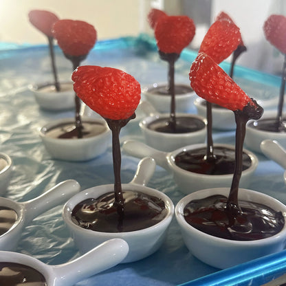 Fake Food Dipping Bowls - Simulated Fruit & Chicken Sauce Models for Photography, Food Display & Advertising Props