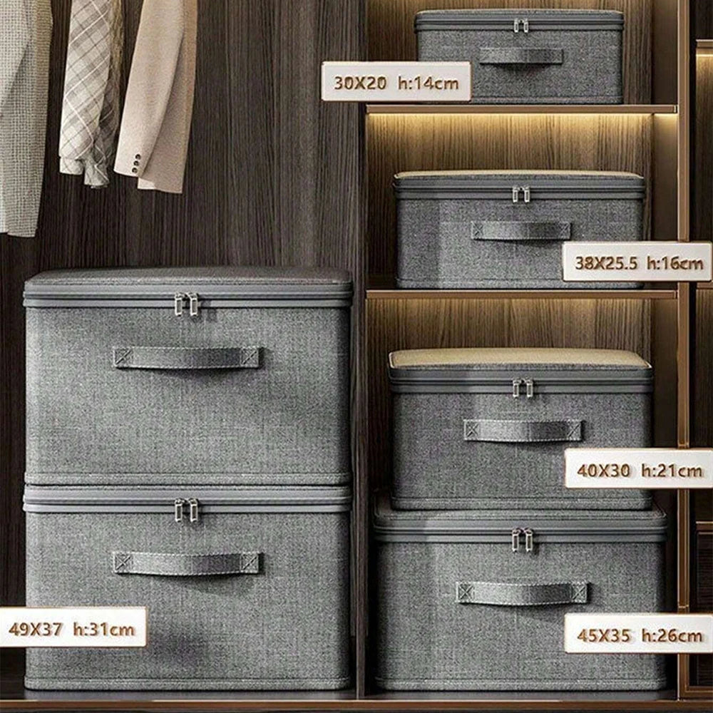 Folding Clothes Storage Organizer - Large Capacity Quilt, Bra and Lingerie Divider Box