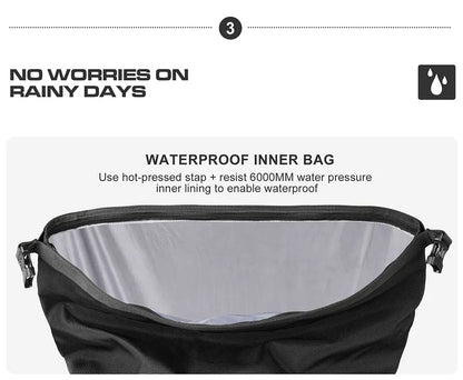 Rhinowalk Motorcycle Saddlebag 20L-30L – Universal Side Bag with Removable 100% Waterproof Inner Liner for Travel Motorbike Luggage