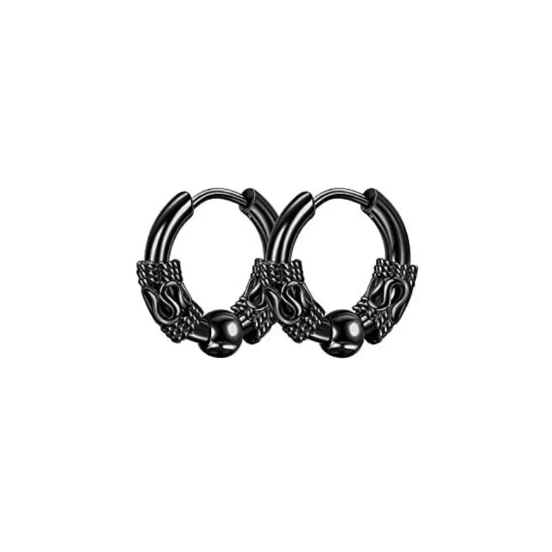1/6 Pairs 18G Viking Rune Round Stud Earrings — 316L Stainless Steel Cartilage, Tragus & Helix Piercing Jewelry for Men & Women
