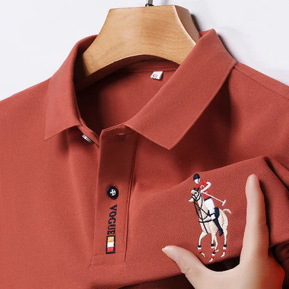 Men's Embroidered Short Sleeve Polo Shirt - Casual Summer Comfort Fashion Polo