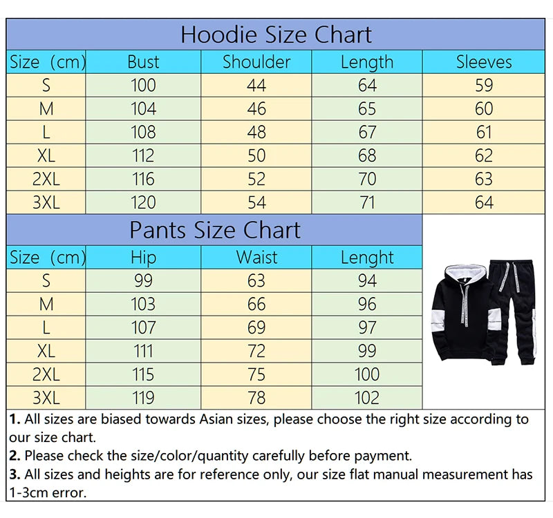 Men's Fashion Tracksuit Set – Hoodie & Sweatpants with Trendy Print | Casual Black & White Jogger Outfit