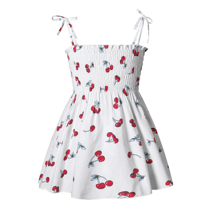 Summer Girls Princess Beach Dress – Strapless Floral Sleeveless Party & Casual Toddler Dress for Ages 1-6 Years