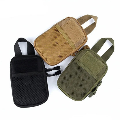 Military Tactical EDC Molle Pouch: Small Medical Waist Pack for Hiking and Hunting - Army Outdoor Sports Bag with Mobile Phone Holder
