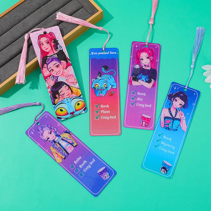 Kpop Demon Hunters Huntrix Cartoon Bookmarks – Cute Anime Stationery for Fans & Book Lovers