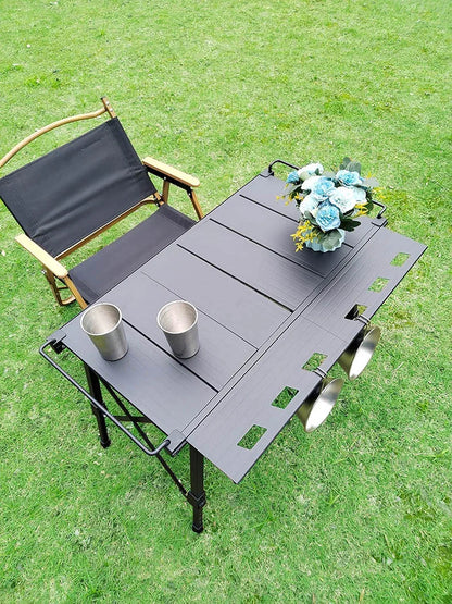 Lohascamping Folding IGT Table – Lightweight Portable Roll-Up Table with Adjustable Legs for Camping, BBQ & Outdoor Cooking