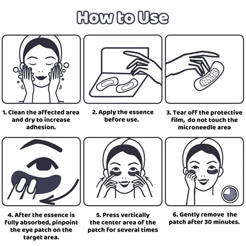 Micro-Needle Hyaluronic Acid Eye Patch – Anti-Wrinkle Moisturizing Eye Mask for Fine Lines Removal