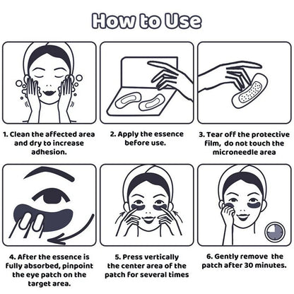 Micro-Needle Hyaluronic Acid Eye Patch – Anti-Wrinkle Moisturizing Eye Mask for Fine Lines Removal