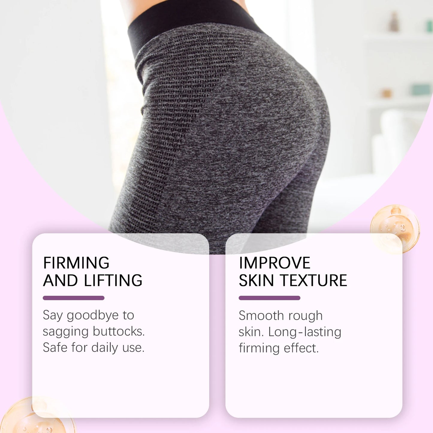 Hip Firming Cream – Skin Tightening & Lifting Body Care, Helps Improve Sagging, Firming Moisturizer for Smooth & Toned Silhouette