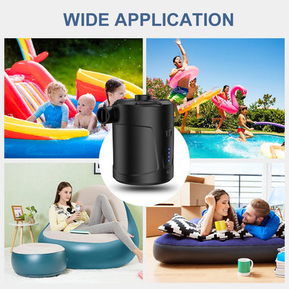 5200mAh Portable Car Air Compressor: USB Charging Quick Inflatable Pump - Wireless Electric Pump for Sofa, Mattress, Swimming Ring, Pool