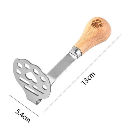 Manual Potato Masher — Stainless Steel Fruit & Vegetable Crusher, Food Mashing Tool for Kids, Kitchen Gadget