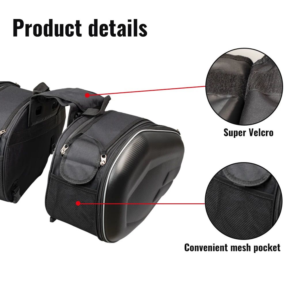 Universal Motorcycle Racing Helmet Travel Bag - Waterproof Suitcase Saddlebags, Back Seat Bag Compatible with BMW, Kawasaki, Yamaha, Honda