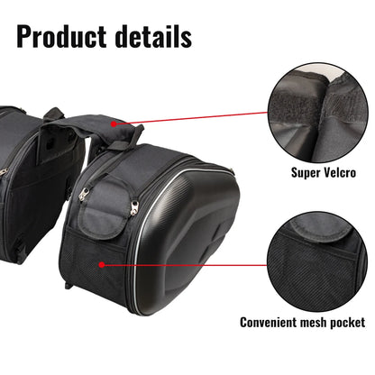 Universal Motorcycle Racing Helmet Travel Bag - Waterproof Suitcase Saddlebags, Back Seat Bag Compatible with BMW, Kawasaki, Yamaha, Honda