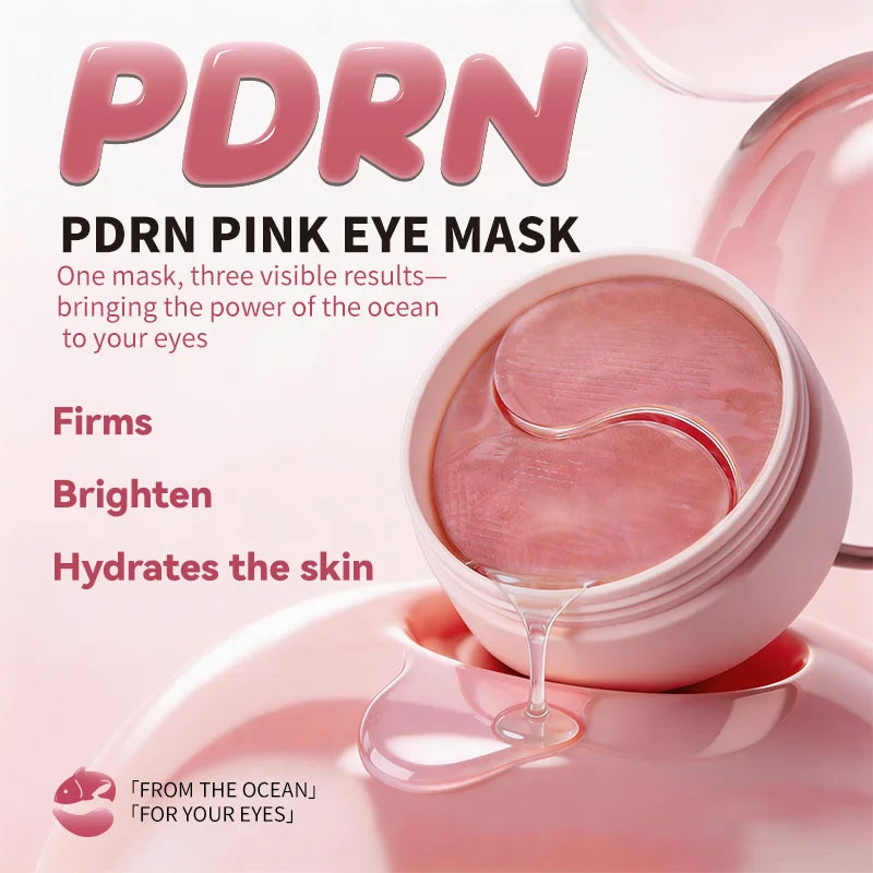 PDRN Pink Under-Eye Mask - Collagen Eye Patches for Dark Circles, Puffiness & Youthful-Looking Skin