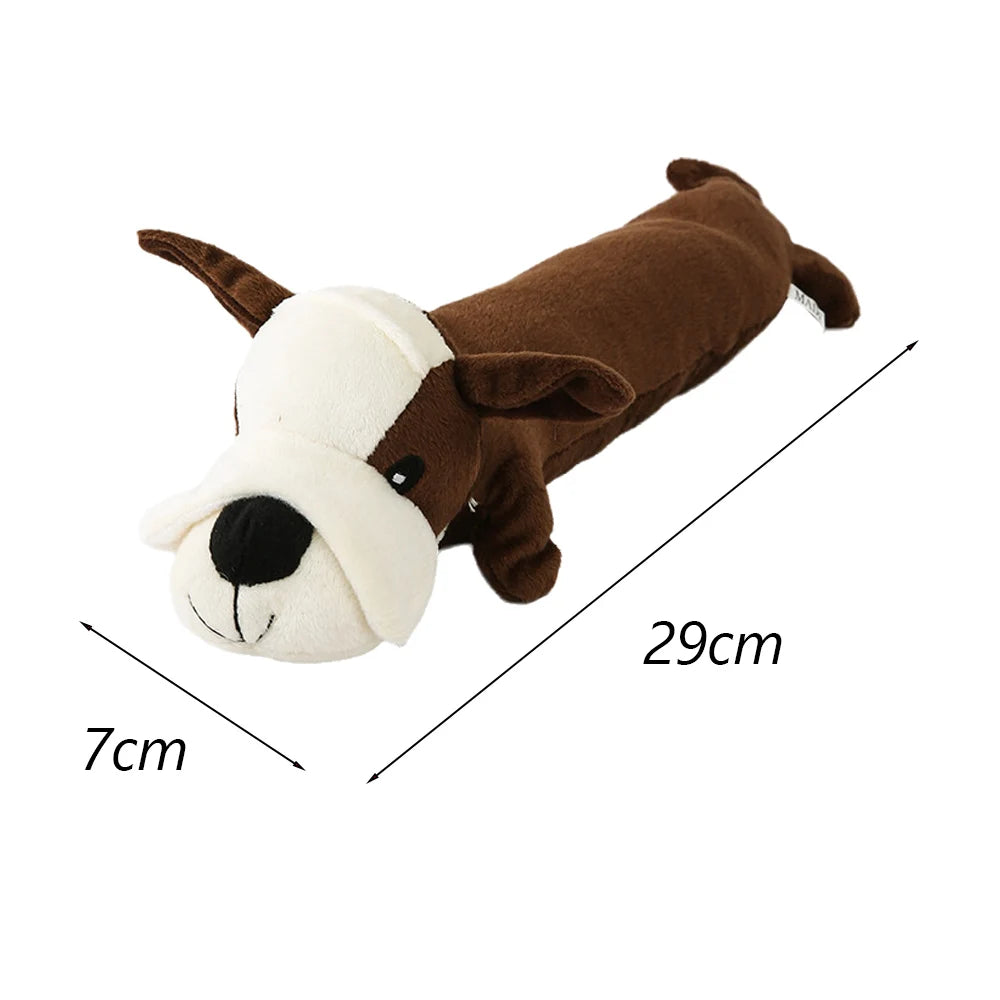 Plush Squeaky Dog Chew Toy - Interactive Teeth Cleaning Toy for Small & Medium Dogs
