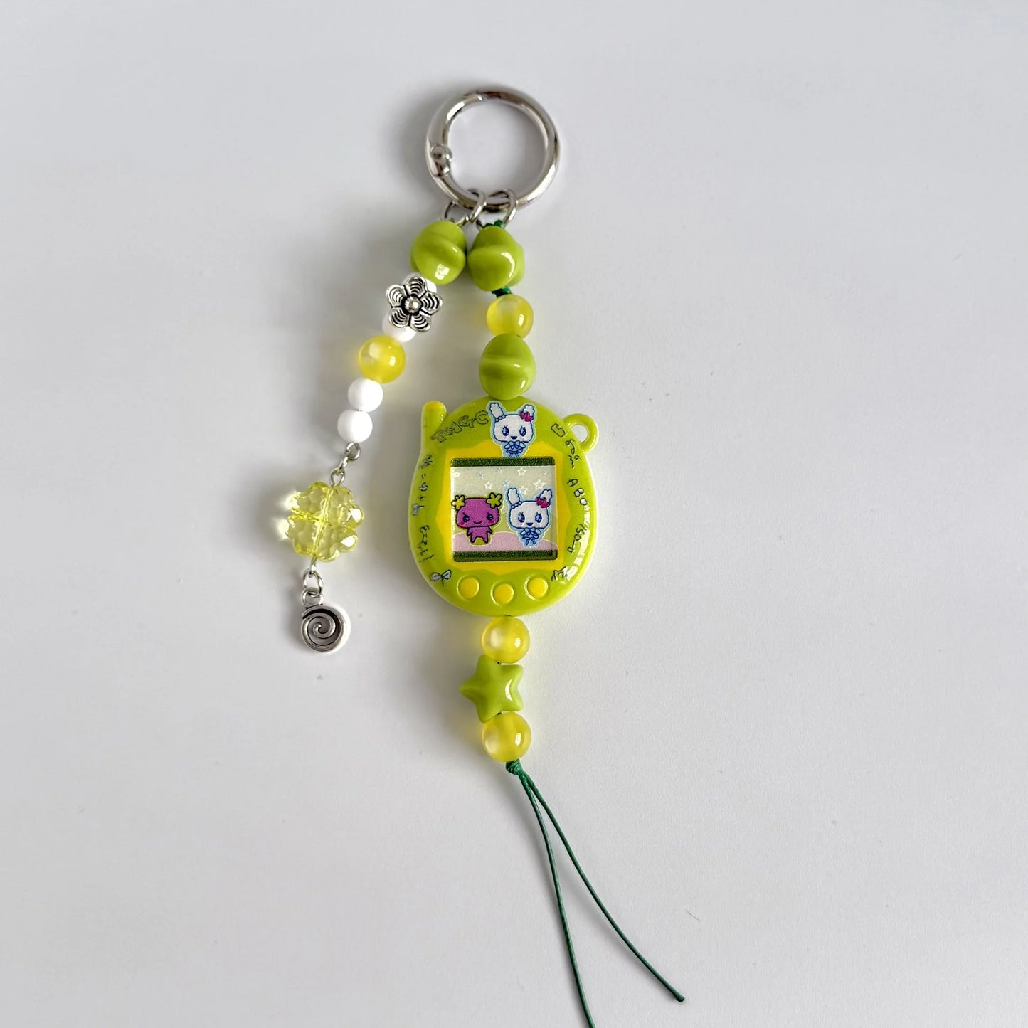 Tamagotchi Phone Strap - Y2K Retro Digital Pet Beaded Keychain Charm for Girls
