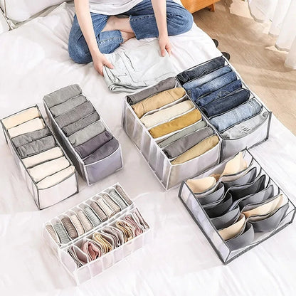 Foldable Closet Organizer for Underwear & Socks — Home Cabinet Divider and Clothes Storage Drawer Box