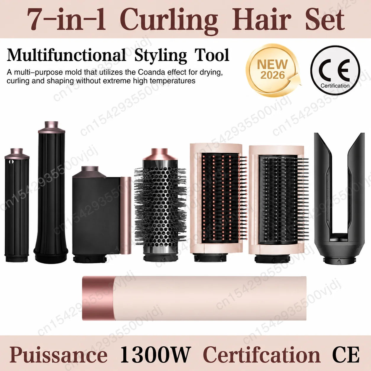 6-in-1 High-Speed Hair Styler - 110,000 RPM Ionic Hair Dryer & Automatic Curling Set