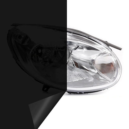 40cm Smoke Black PVC Light Tint Film - Headlight & Taillight Wrap Sticker for Cars and Motorcycles