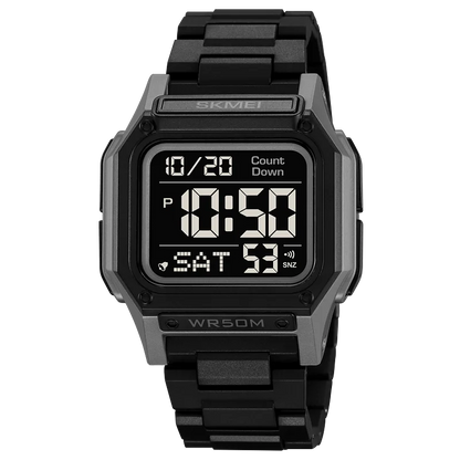 SKMEI Men’s Waterproof Sport Watch – Digital Wristwatch with Countdown, Stopwatch & Dual Time Display