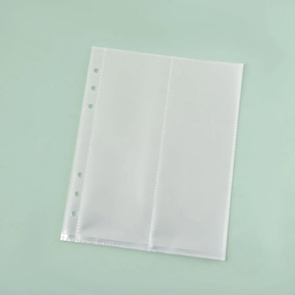 A5/A6/A7 Transparent File Holder Set – 10pcs 6-Hole Loose Leaf PVC Binder for DIY Document Storage