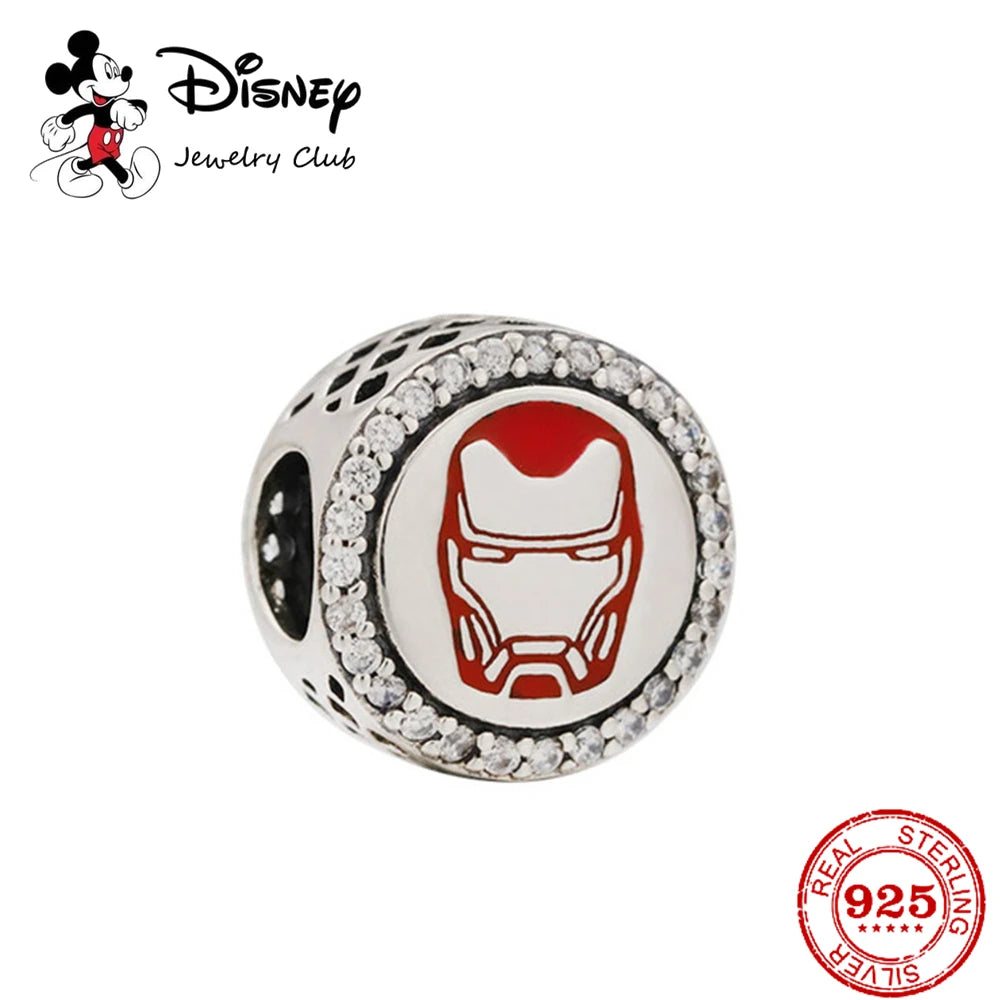 New 925 Sterling Silver Mickey Minnie Vinnie Charm – Beaded Fit for Original Pendant Bracelet, DIY Ladies Jewelry