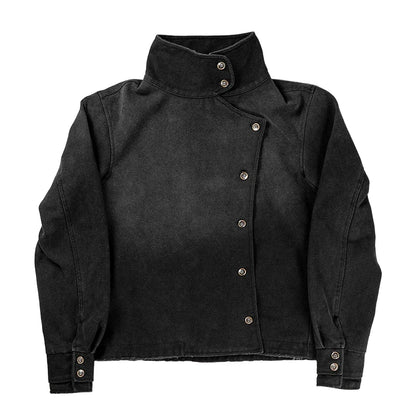 Emo Gothic Punk Jirai Kei Women’s Jacket - Y2K Harajuku Lace-Up Grunge Gyaru Streetwear Coat