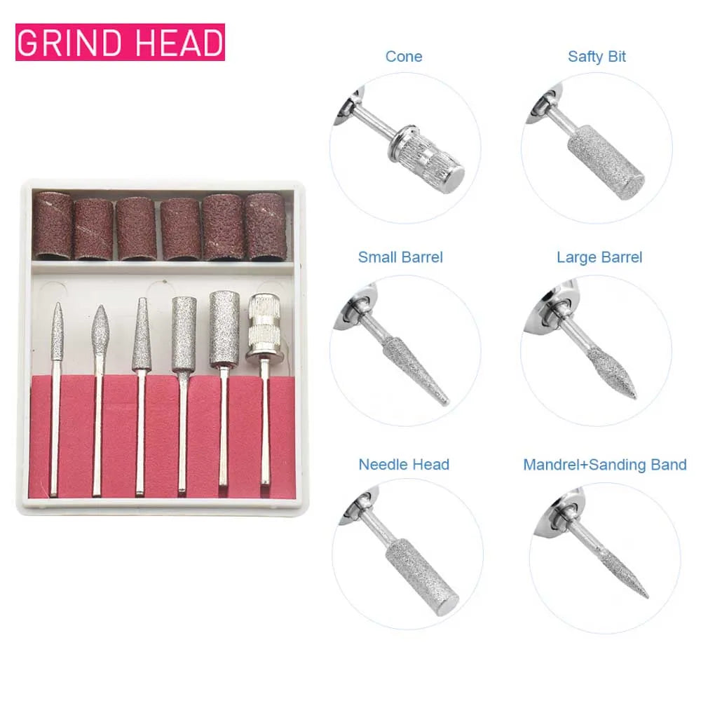 20000RPM Professional Nail Drill Machine Set - Low Noise Nail File Kit with Drill Bits & Gel Polish Remover Tools