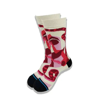 Men's Cartoon Character Crew Socks - Fun Novelty Cotton Casual Socks