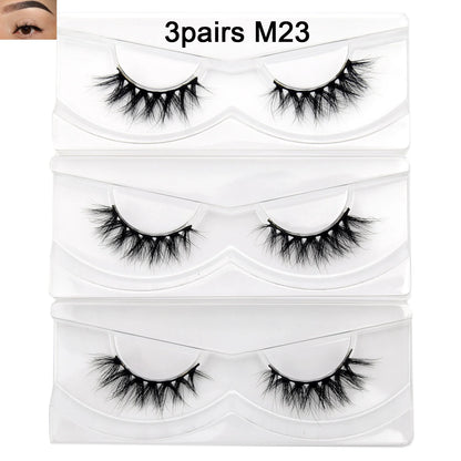 Visofree 13mm 3D Mink Eyelashes – Natural Long Handmade Cruelty-Free False Lashes for Makeup G04