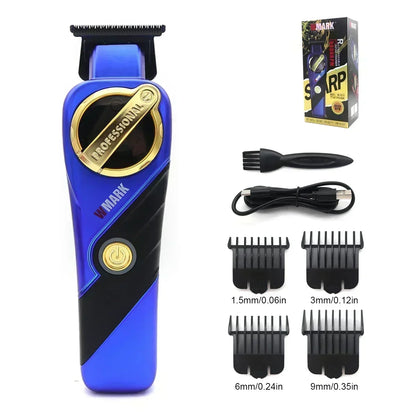 WMARK NG 9213 Professional Hair Trimmer for Men – 9000 RPM Magnetic Motor, DLC T-Blade, Zero Gapped Finishing Clipper