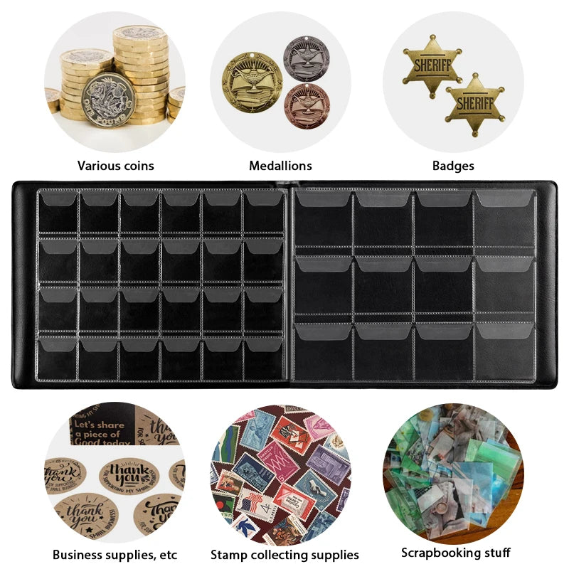Coin Collection Holder Book for Collectors - 300 Pockets Organizer, Storage Box Case Album for 20/25/27mm Coins