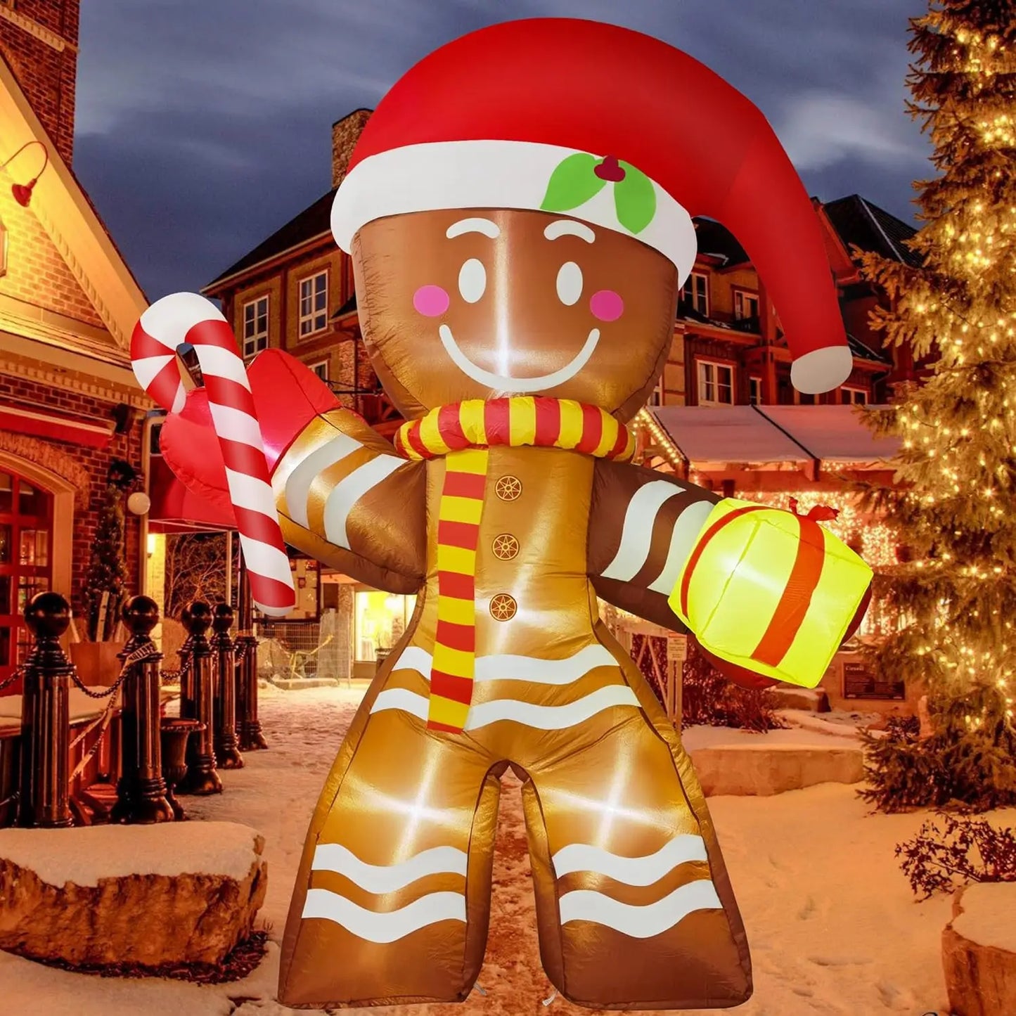 Christmas Inflatable Decoration – LED Light Toy Ornament for Xmas Party, New Year, Indoor and Outdoor Garden Decor