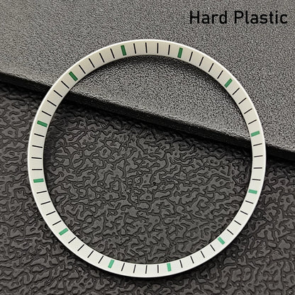 Silver Mod Copper Chapter Ring for NH35 Watch Case - Polished Inner Ring Replacement, 30.3 × 27.3mm Watch Accessory