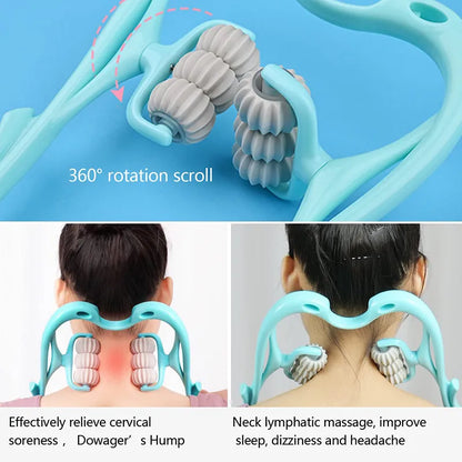 Handheld Neck Massager - Shoulder Aid with Ball Shiatsu for Deep Muscle Relaxation - Pain Relief Massage